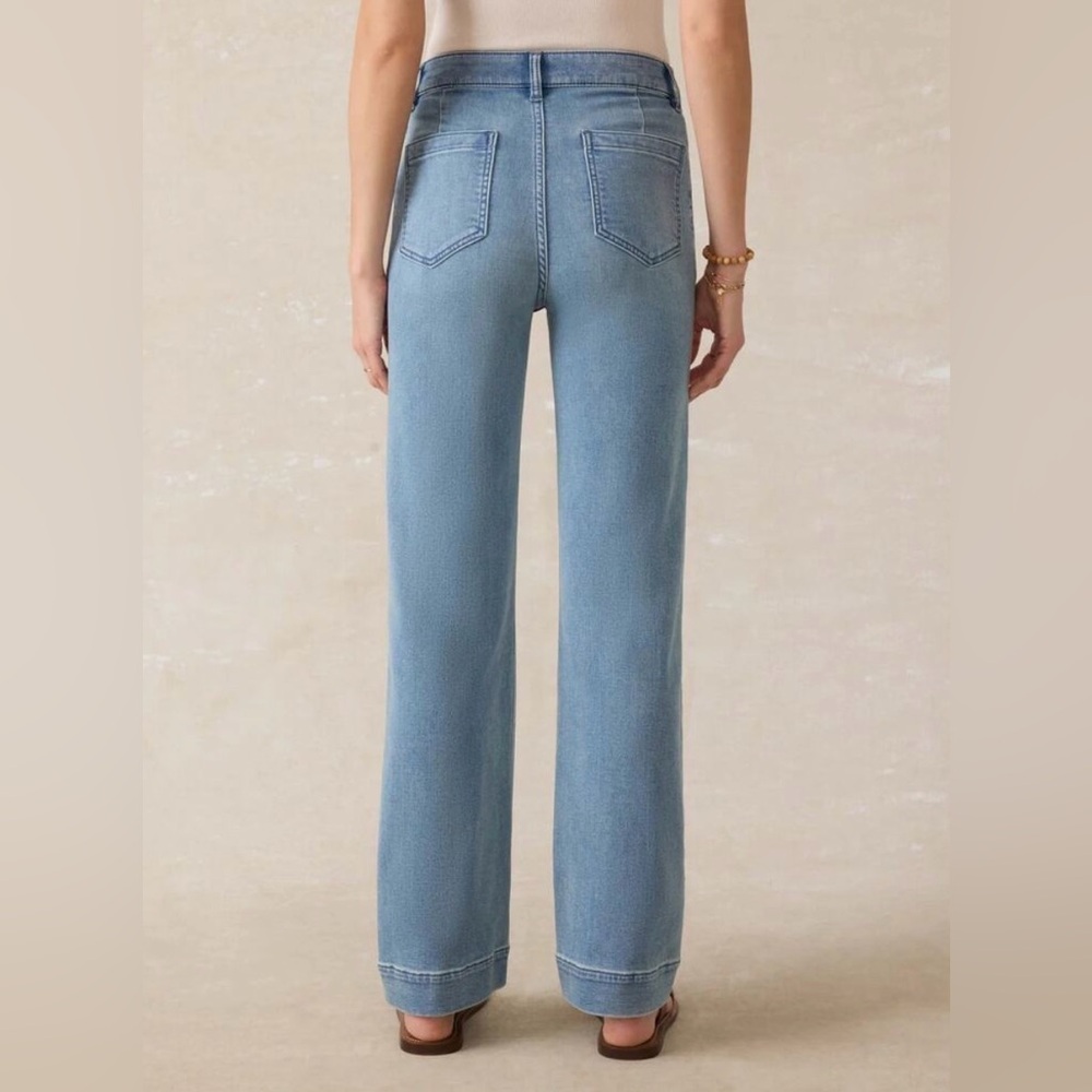 FAHERTY Stretch Terry Patch Pocket Jeans - Light … - image 2